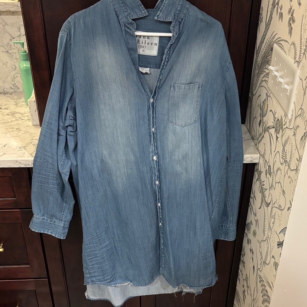 Frank & Eileen Light Blue Denim Shirt Dress